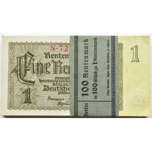 Niemcy, III Rzesza, 1 marka 1937 seria N, PACZKA BANKOWA, PIĘKNA!