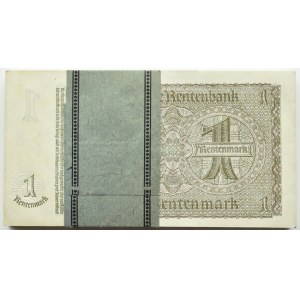 Niemcy, III Rzesza, 1 marka 1937 seria N, PACZKA BANKOWA, PIĘKNA!