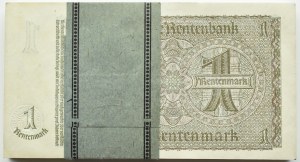 Germany, Third Reich, 1 mark 1937 series N, BANK PACKAGE, BEAUTIFUL!