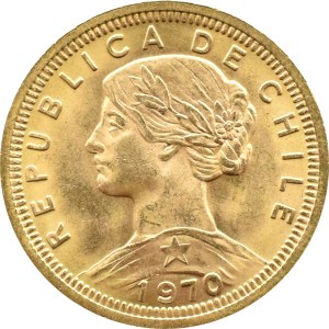 Chili, 100 pesos 1970, Santiago, UNC
