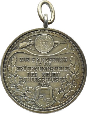Germany, Medal commemorating the opening of the new Mainz (Mainz) 1903 shooting range building, original box