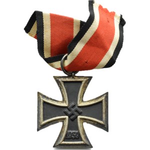 Niemcy, III Rzesza, Krzyż żelazny 1939 II klasy ze wstążką, sygn. 55 - J.E. Hammer & Söhne