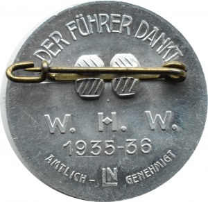 Germany (Third Reich), Adolf Hitler pin, very nice (variety 1)