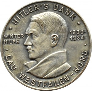 Germany (Third Reich), Adolf Hitler 1933-34 pin, Hitlers Dankt Gau Westfalen-Nord