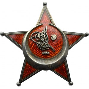Turcja, Mehmed V, gwiazda Gallipoli, srebro, sygnowane, RZADKIE