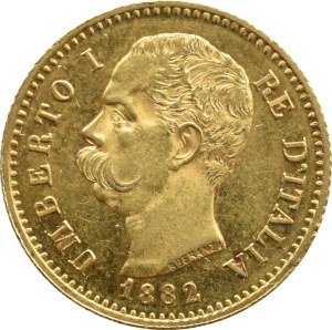 Kingdom of Italy, Umberto I, 20 lira 1882, Turin