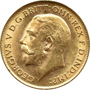Wielka Brytania, Jerzy VI, 1/2 suwerena 1914, Londyn