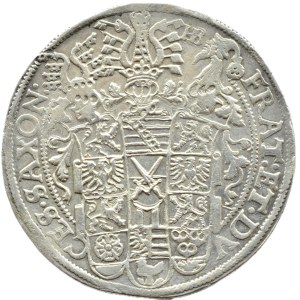 Niemcy, Saksonia, Krystian II, Jan Jerzy I i August, talar 1593 HB, Drezno