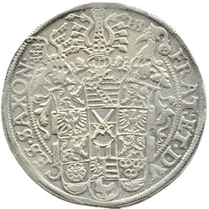 Germany, Saxony, Krystian II, John George I and Augustus, 1593 HB thaler, Dresden