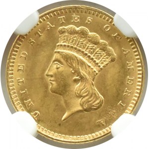 USA, $1 1861, Philadelphia, NGC MS64 - RARE