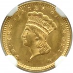 USA, $1 1861, Philadelphia, NGC MS64 - RARE