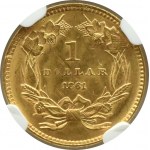 USA, $1 1861, Philadelphia, NGC MS64 - RARE
