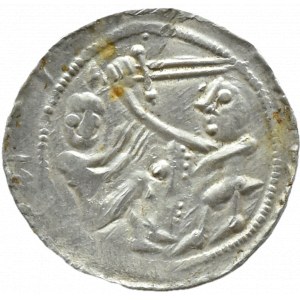 Władysław II Wygnaniec (1138-1146), denarius - Eagle and Hare, CLINES IN LEFT, Kraków