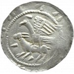 Władysław II Wygnaniec (1138-1146), denarius - Eagle and Hare, CLINES IN LEFT, Kraków