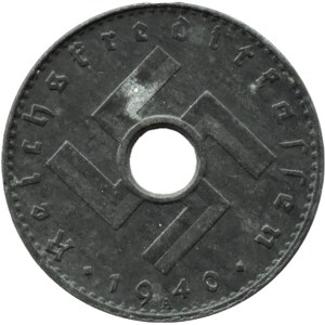 Germania, Terzo Reich, 5 pfennig 1940 A, emissione militare, RARO