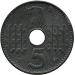 Germania, Terzo Reich, 5 pfennig 1940 A, emissione militare, RARO