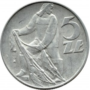 PRL, Fisherman, 5 zloty 1974, Warsaw