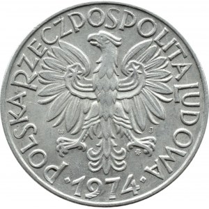 PRL, Fisherman, 5 zloty 1974, Warsaw