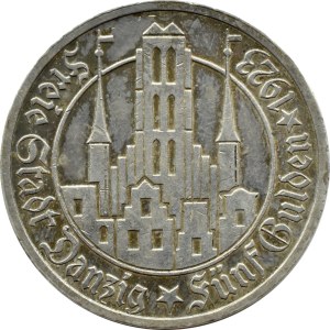 Free City of Danzig, 5 guilders 1923, MARIAN CHURCH, Utrecht