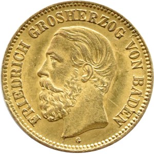 Germany, Baden, Frederick I, 5 marks 1877 G, Karlsruhe