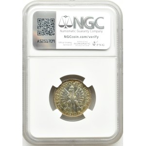 II RP, Kłosy, 1 złoty 1925, Londyn, NGC MS62