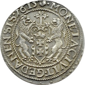 Zygmunt III Waza, ort 1615, Gdańsk, typ I - WĄSKA KRYZA i SZPICZASTA TARCZA
