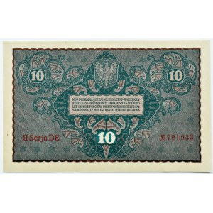II Republic, 10 marks 1919, 2nd series DE, UNC