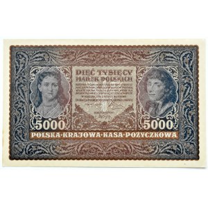 II RP, 5000 marek 1919, III seria Z, PIĘKNE!