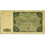 RP, 20 zloty 1947, series A, Warsaw, BEAUTIFUL