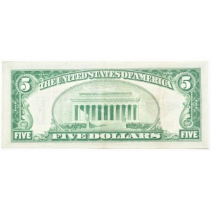 USA, A. Lincoln, $5 1928, C/A series, Woods &amp; Mellon