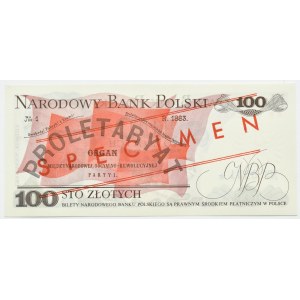 PRL, L. Waryński, 100 zloty 1976, AK series, MODEL No 0831*, UNC