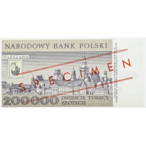 People's Republic of Poland, Warsaw, 200,000 zloty 1989, Series A, MODEL No 0518*, UNC