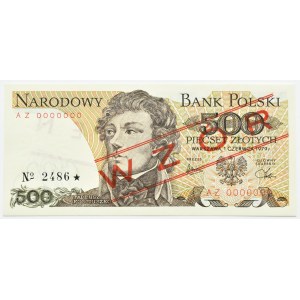 PRL, T. Kosciuszko, 500 gold 1979, AZ series, MODEL No 2486*, UNC