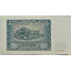 General Government, 50 zloty 1941, series E, Kraków