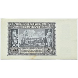 Governo generale, 20 zloty 1940, serie G, Cracovia