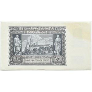 Allgemeine Regierung, 20 Zloty 1940, Serie G, Krakau