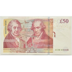 United Kingdom, Elizabeth II/Boulton&amp;Watt, £50 2011, Salmon signature