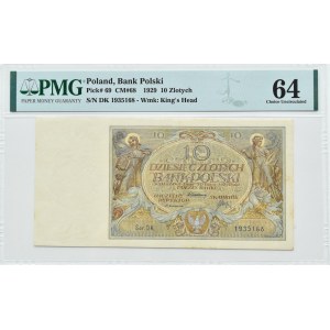 II RP, 10 Zloty 1929, Serie DK, Warschau, PMG 64