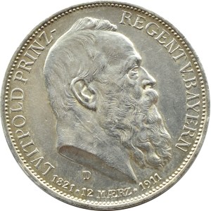 Germania, Baviera, Luitpold, 3 marchi 1911 D, Monaco di Baviera