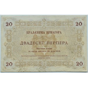Czarnogóra, 20 perperów 1914, seria HB.3