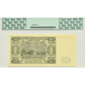 RP, 50 złotych 1948, seria EL, WZÓR, PCGS 66PPQ
