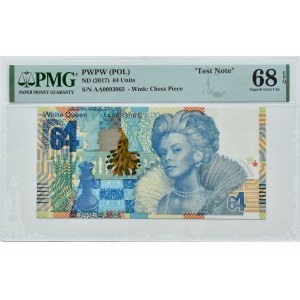 PWPW, 64 Schwarzer König / Weiße Königin 2017, PMG 68 EPQ