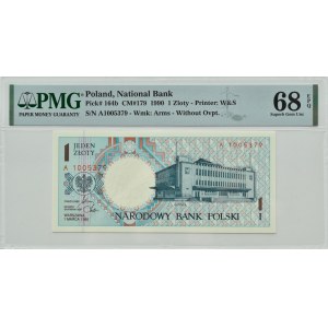Polish Cities, Gdynia, 1 zloty 1990, series A, PMG 68 EPQ