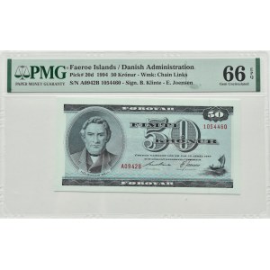 Faroe Islands/Denmark, 50 kroner 1949, PMG 66 EPQ
