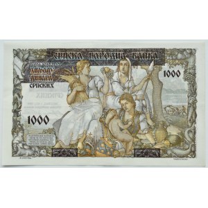 Serbia, 1000 dinars 1941, series H.0108, UNC