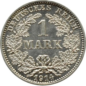 Germany, Empire, 1 mark 1914 E, Muldenhütten, UNC