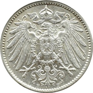 Niemcy, Cesarstwo, 1 marka 1914 F, Stuttgart, UNC