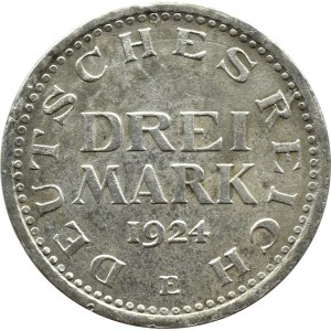 Weimarer Republik, 3 Mark 1924 E, Muldenhütten