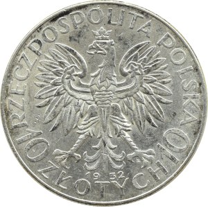 II RP, Head of a Woman, 10 zloty 1932, Warsaw.