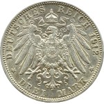 Germany, Baden, Frederick II, 3 marks 1912 G, Karlsruhe
